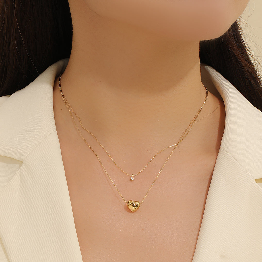 Golden Essence Heart Necklace