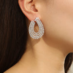 Load image into Gallery viewer, Gorgeous Silver Marquise Crescent Earring - Reet Pehal
