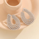 Load image into Gallery viewer, Gorgeous Silver Marquise Crescent Earring - Reet Pehal
