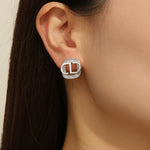 Load image into Gallery viewer, Lustrous Silver Radiance Earrings - Reet Pehal
