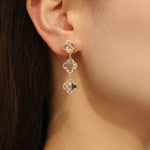 Load image into Gallery viewer, Beautiful Golden Clover Glow Earrings - Reet Pehal
