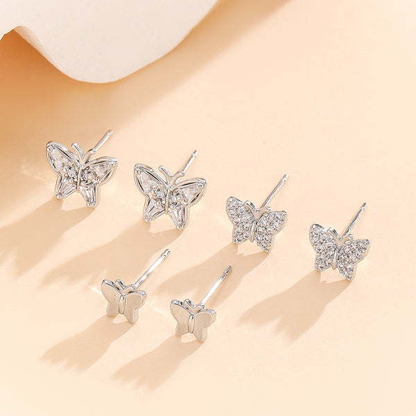 Delicate Butterfly Trio Earrings