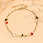 Load image into Gallery viewer, Tricolor Clover Delight Bracelet
