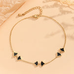 Load image into Gallery viewer, Sleek Midnight Triangle Charm Bracelet
