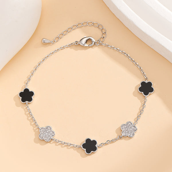 Sparkling Silver Night Bloom Bracelet