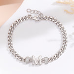 Load image into Gallery viewer, Glimmering M Centerpiece Bracelet
