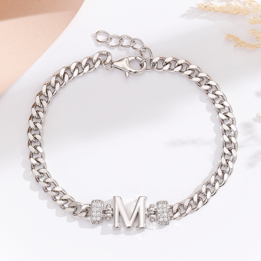 Glimmering M Centerpiece Bracelet