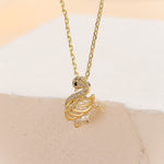 Load image into Gallery viewer, Glistening Swan Charm Pendant
