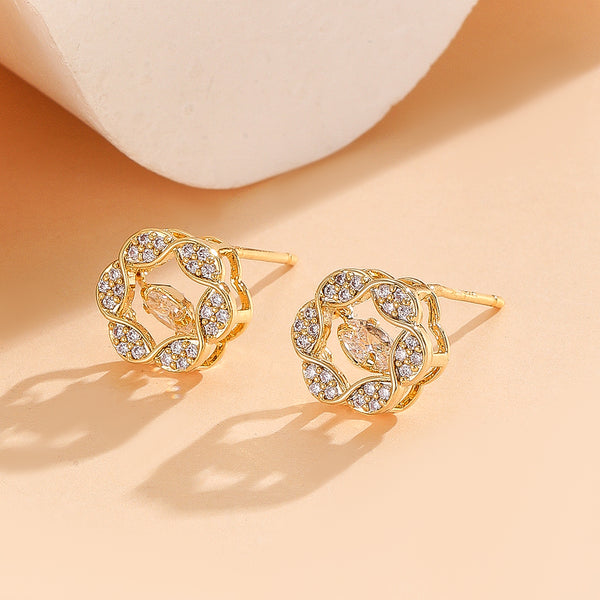 Heavenly Petal Diamond Studs