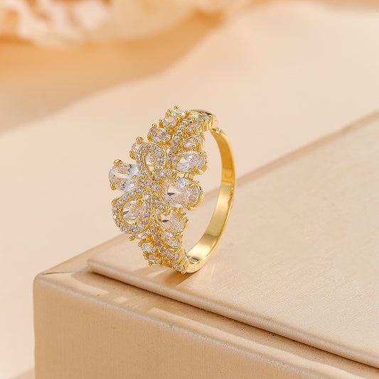 Sparkling Gold Garden Affair Ring - Reet Pehal