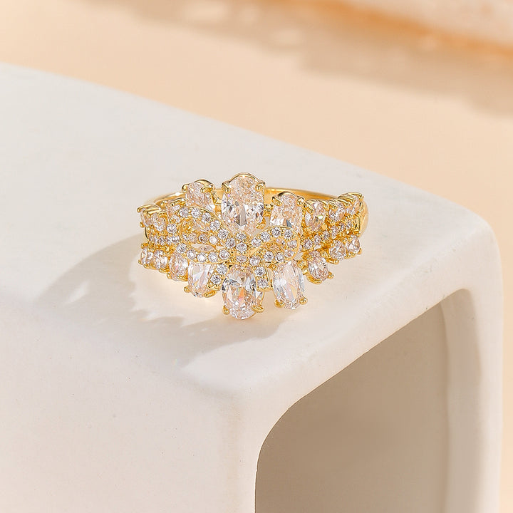 Sparkling Gold Garden Affair Ring - Reet Pehal