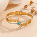 Load image into Gallery viewer, Turquoise Majesty Leaf Bracelet - Reet Pehal
