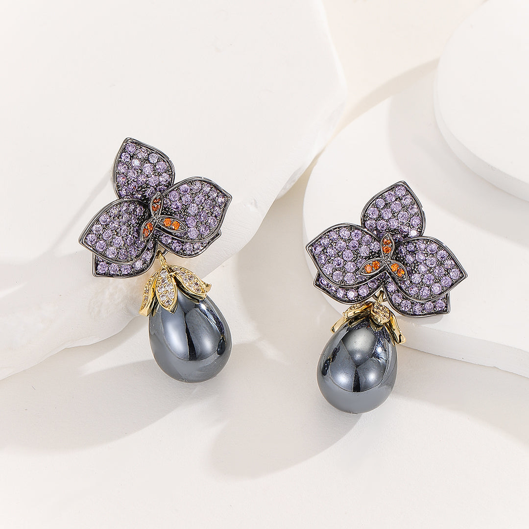 Whispering Violet Dreams Earrings - Reet Pehal