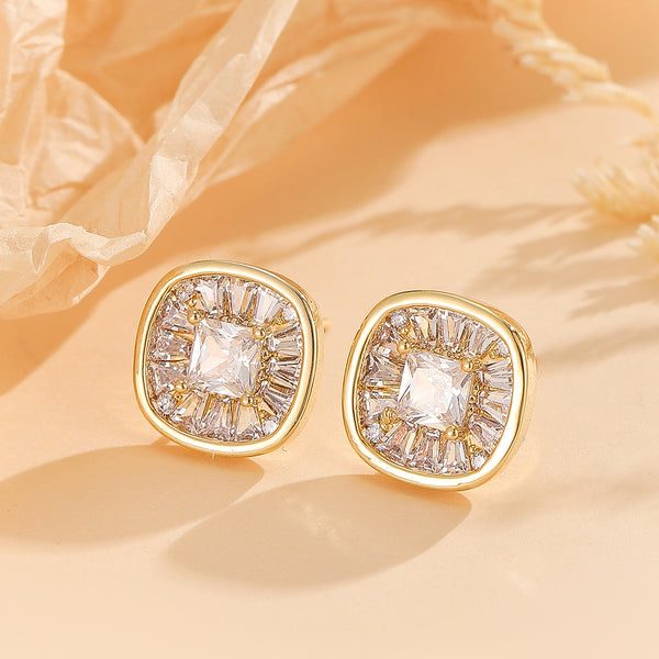 Dazzling Baguette Gem Earrings