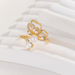 Load image into Gallery viewer, Majestic Golden Butterfly Whimsy Ring - Reet Pehal
