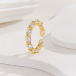 Load image into Gallery viewer, Luxury Golden Starfish Sparkle Ring - Reet Pehal
