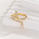 Load image into Gallery viewer, Twinkling Fishtail Fantasy Gold Ring - Reet Pehal
