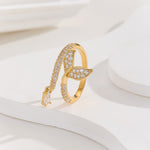 Load image into Gallery viewer, Twinkling Fishtail Fantasy Gold Ring - Reet Pehal
