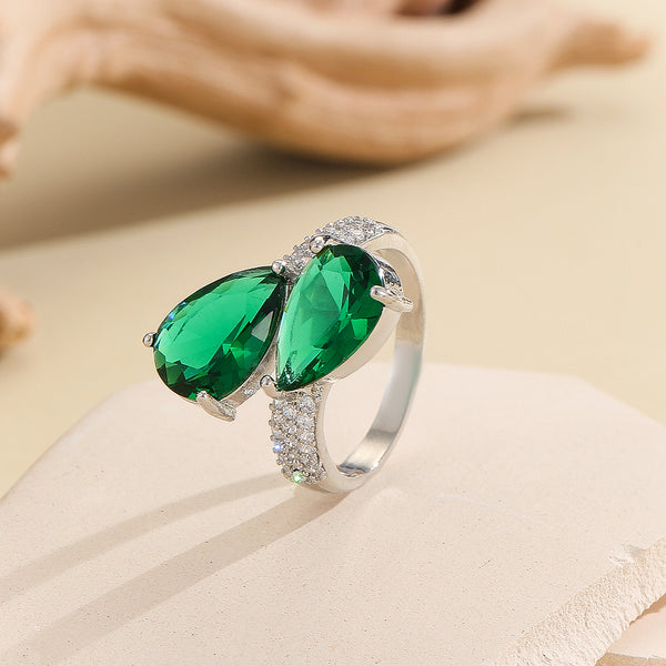 Moonlit Majesty Green Stunner Ring - Reet Pehal