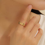 Load image into Gallery viewer, Refined Gold Ripple Ring
