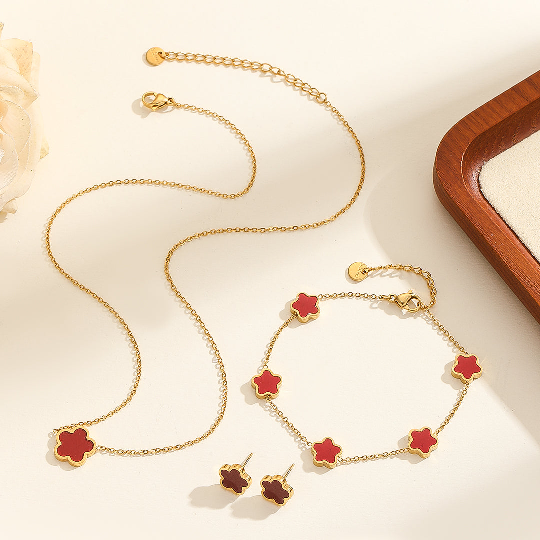 Elegant Floral Fusion Jewelry Set