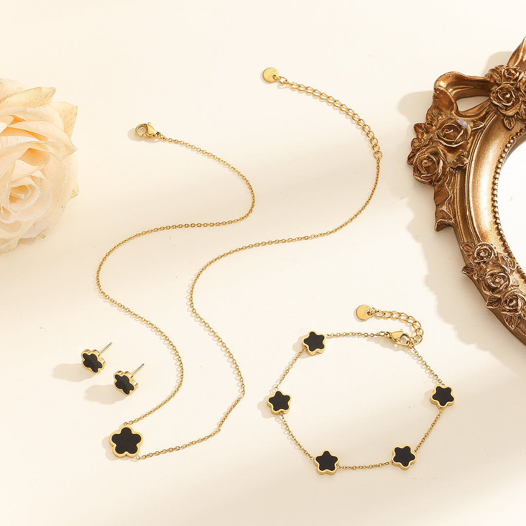 Elegant Floral Fusion Jewelry Set