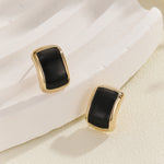 Load image into Gallery viewer, Versatile Black Rectangular Earrings
