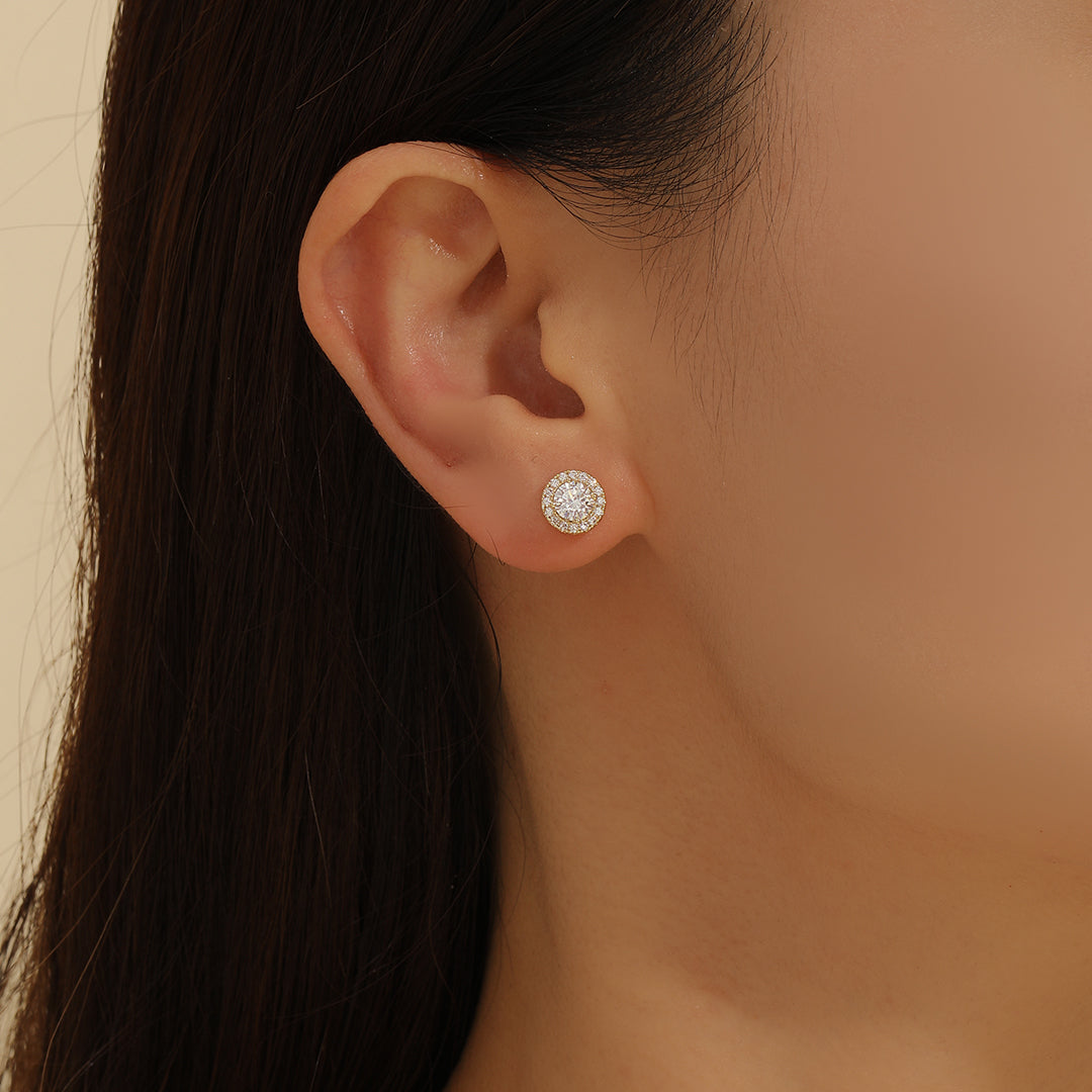 Celestial Spark Round Diamond Studs