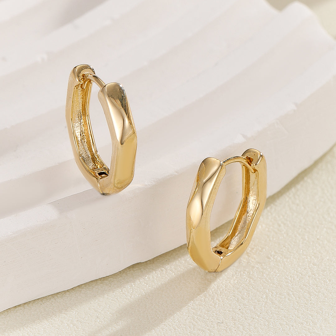 Polished Swirl Hoops