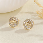 Load image into Gallery viewer, Gilded Fortune Shine Clover Earrings
