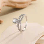 Load image into Gallery viewer, Majestic Dual Pear Diamond Ring - Reet Pehal
