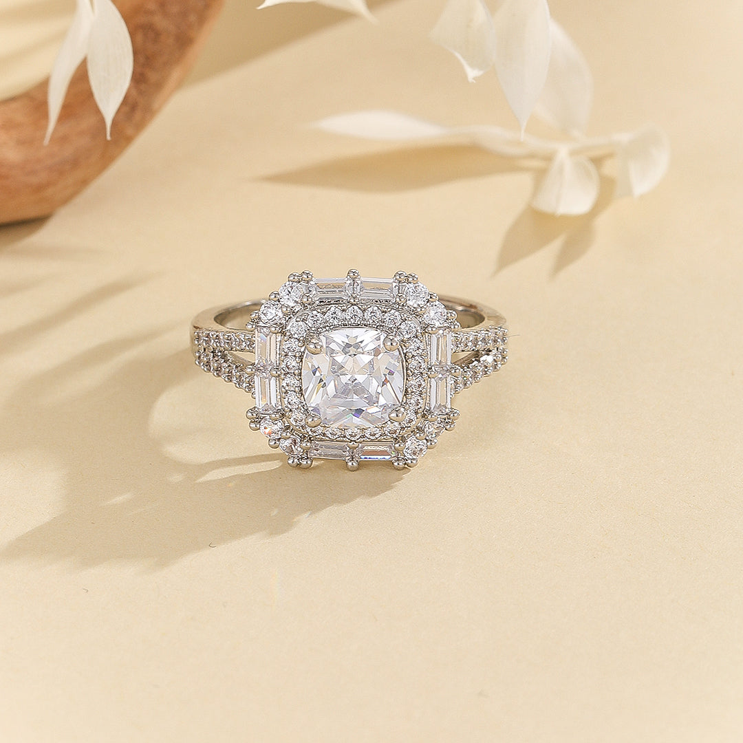 Dazzling Cushion-Cut Delight Diamond Ring - Reet Pehal