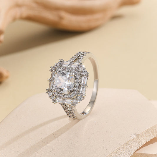 Dazzling Cushion-Cut Delight Diamond Ring - Reet Pehal