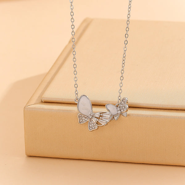 Graceful Silver Butterfly Bliss Pendant - Reet Pehal