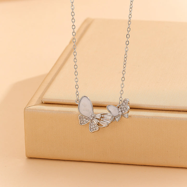 Graceful Silver Butterfly Bliss Pendant - Reet Pehal