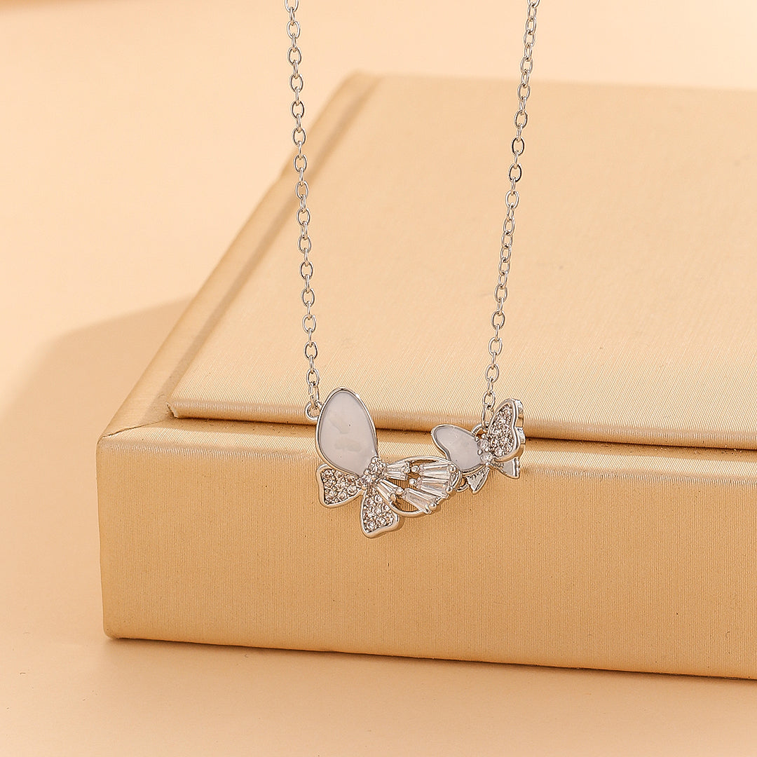 Graceful Silver Butterfly Bliss Pendant - Reet Pehal