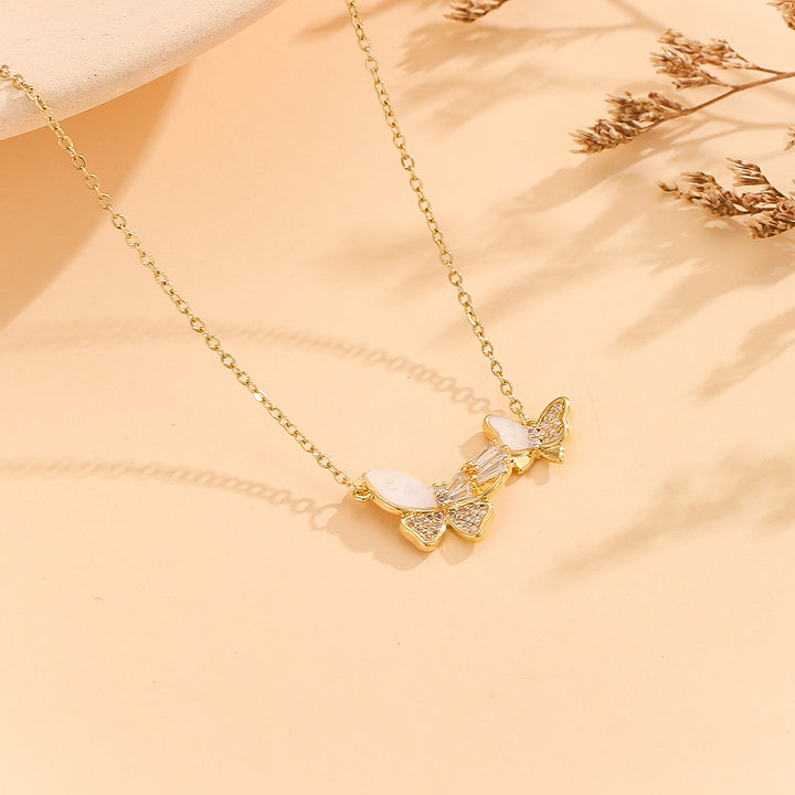 Graceful Golden Butterfly Bliss Pendant - Reet Pehal