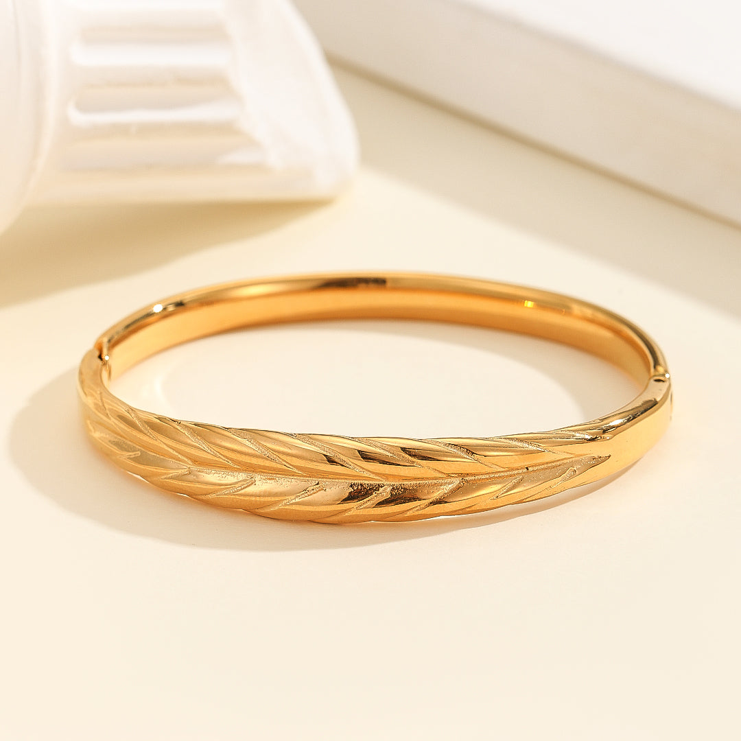 Luxe Gold Leaf Imprint Cuff