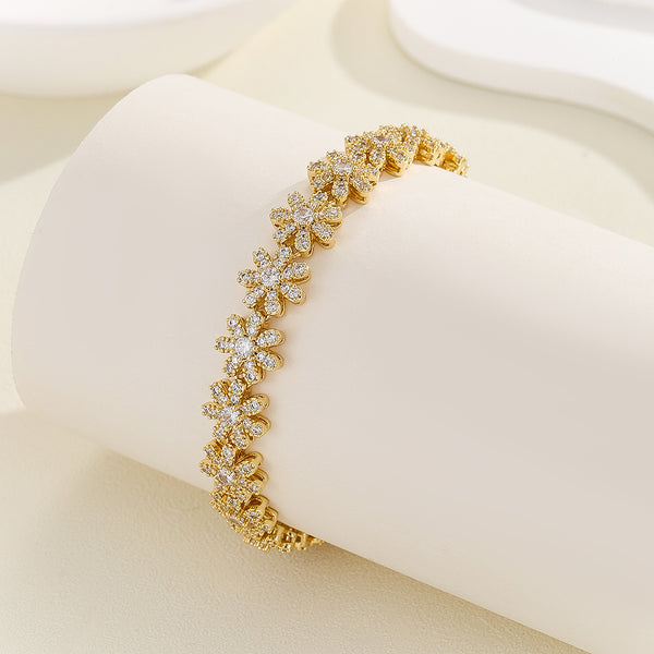 Sparkling Flora Gold Bracelet - Reet Pehal