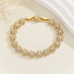 Load image into Gallery viewer, Sparkling Flora Gold Bracelet - Reet Pehal
