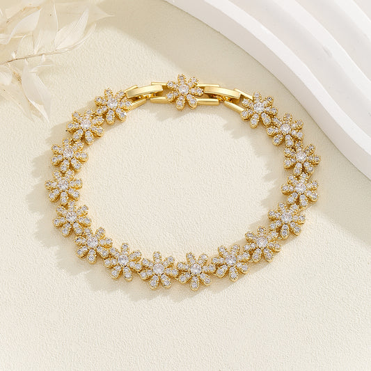 Sparkling Flora Gold Bracelet - Reet Pehal