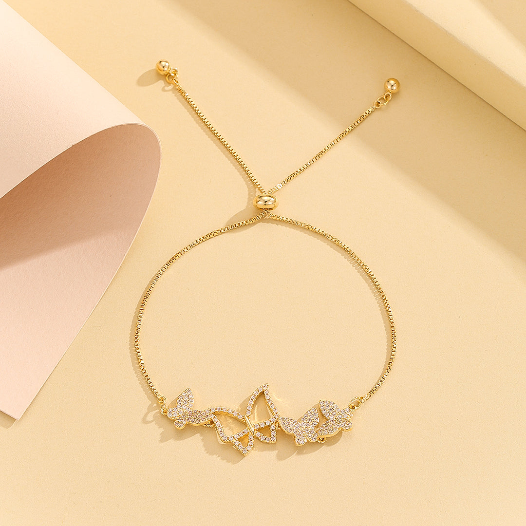 Glistening Golden Butterfly Charm Bracelet - Reet Pehal