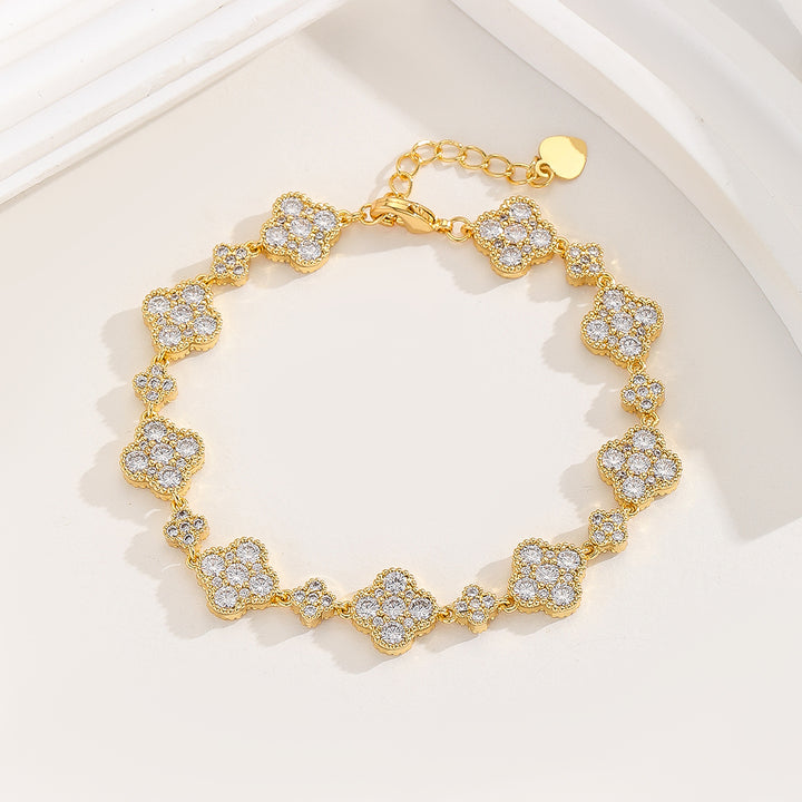 Gorgeous Gold Clover Link Bracelet - Reet Pehal