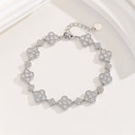 Load image into Gallery viewer, Gorgeous Diamond Clover Link Bracelet - Reet Pehal
