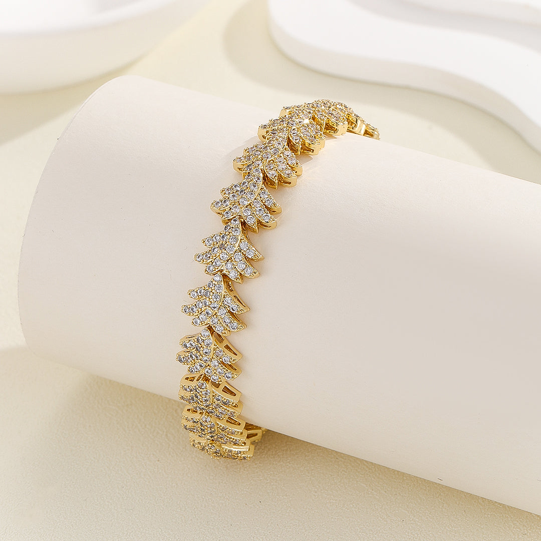 Nature Glam Leafy Gold Bracelet - Reet Pehal