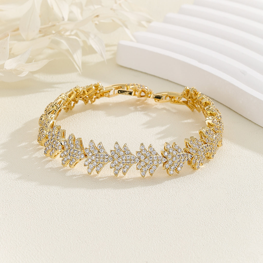 Nature Glam Leafy Gold Bracelet - Reet Pehal