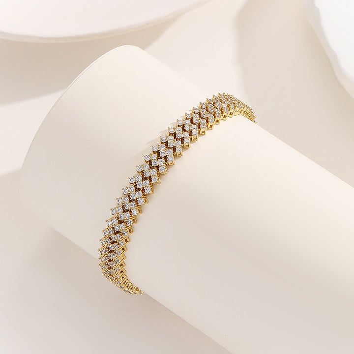 Dazzling Diamond Symphony Gold Bracelet - Reet Pehal