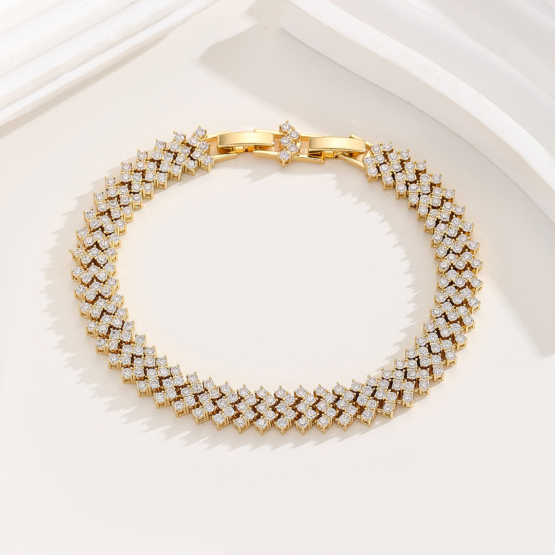 Dazzling Diamond Symphony Gold Bracelet - Reet Pehal