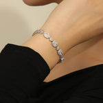 Load image into Gallery viewer, Luxe Oval-Clover Symphony Diamond Bracelet - Reet Pehal
