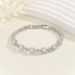 Load image into Gallery viewer, Luxe Oval-Clover Symphony Diamond Bracelet - Reet Pehal
